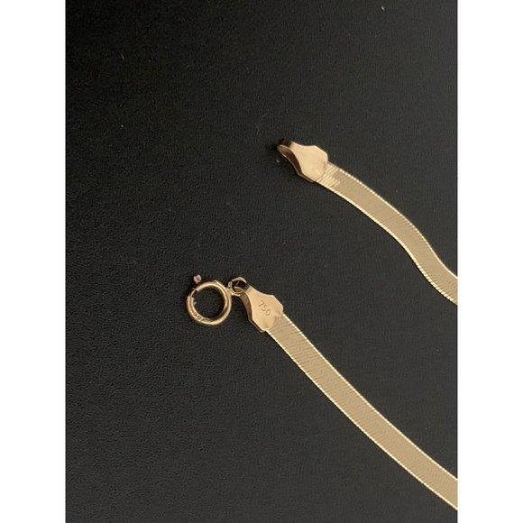 18K Gold Bracelet Flat Chain 7.5 inches 3.03 grams - Picture 4 of 8